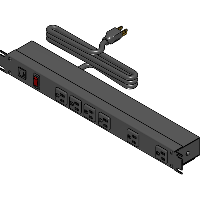 15 Amp Horizontal Rackmount Outlet Strip