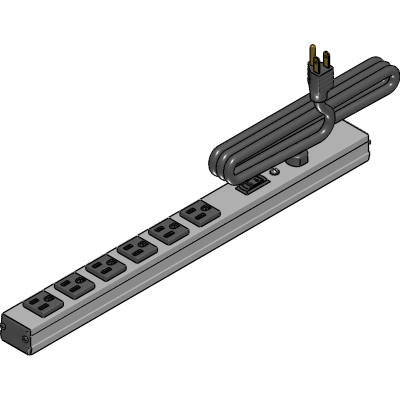 15 Amp Vertical Rackmount Outlet Strip