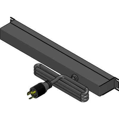 20 Amp Metered Horizontal Rackmount Outlet Strip