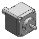 Harmonic Drive® Gear with output bearing with output shaft, input shaft and wide mounting flange