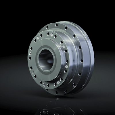 Closed Harmonic Drive® hollow shaft gear to feed through supply lines