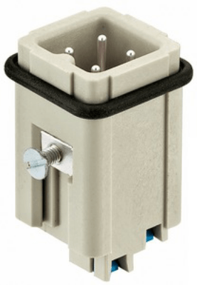 Han 3A male insert with Quick-Lock