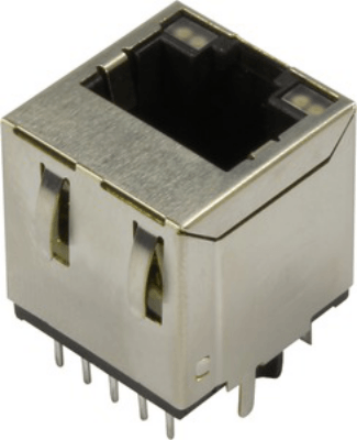 RJI RJ45 jack 1Gbit vert. biCo LED gn/ye