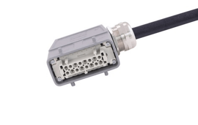 Han 16 B-E CA 2-lever f/- ang/- PVC, 3m