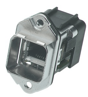 Han PushPull RJ45 90° metal WDF