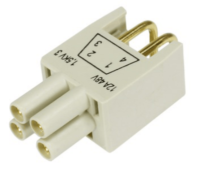 HPP V4 Power insert THT 48V/12A 4p 90°