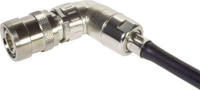 M12 PP angled M D-cod 4-pol crimp flange