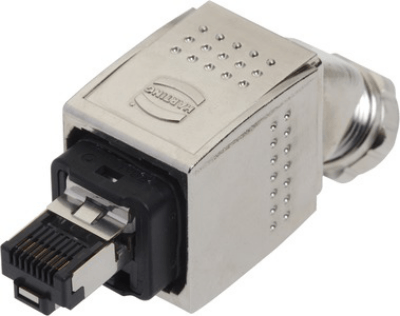 Han PP RJ45 PN metal plug set 45° top