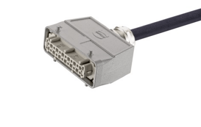 Han 24 B-E CA 2-lever f/- st/- PVC, 1m