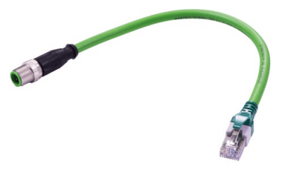 RJ45 - M12 D-cod st AWG22/7 PUR 0.2m