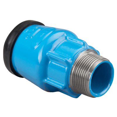 Raccord de tuyauterie ISO avec filetage extérieur, fonte ductile