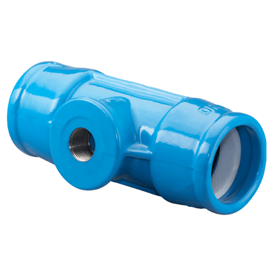T piece ISO fitting ductile iron, reduced