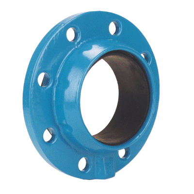 Dual chamber flange adapter for steel pipes