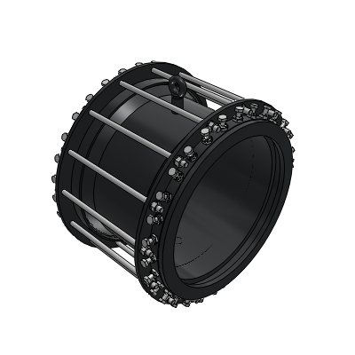 Single bolt coupling