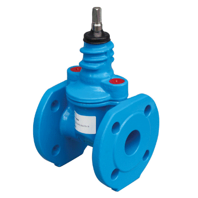 Service valve with flanges, short