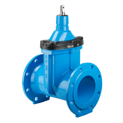 E3 valve with flanges, long, PN 25
