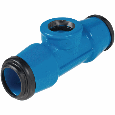 Steckfitting-T-Stück Guss, mit Innengewinde