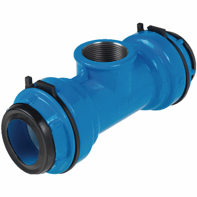 Steckfitting-T-Stück Guss, schlaufbar