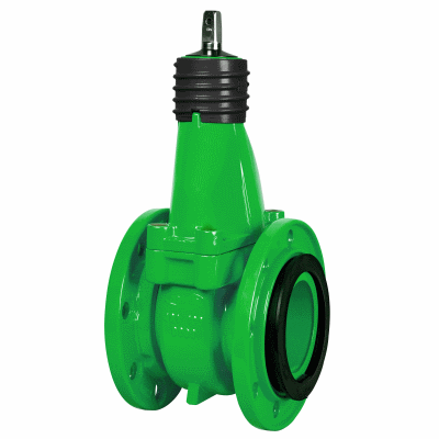 Sewage water knife gate valve with loose flanges