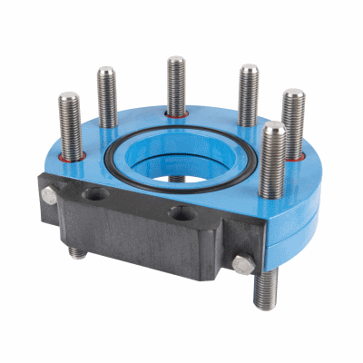 Auxiliary shut-off device via intermediate flange