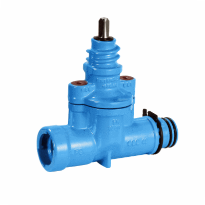 Service valve with ZAK® spigot end and ZAK® socket
