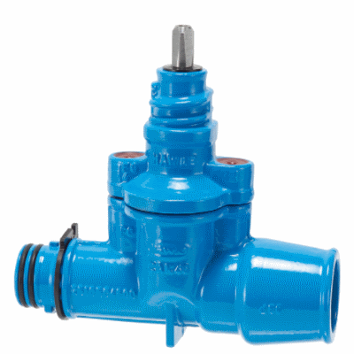 Service valve with ZAK® spigot end and push fit socket