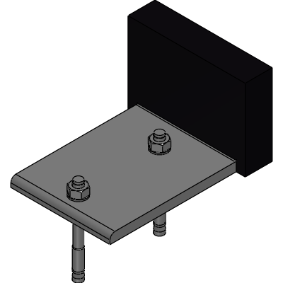 Horizontal stabilisation with acoustic isolation at the same time for elastically bearing stair flights on stair bearings in F-shape