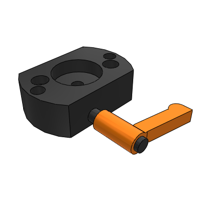 30 degree trapezoidal lead screw support assembly - round, fixed side