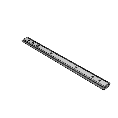 Linear slide rail, 27 series, steel / two section pull-out type