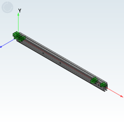 Industrial slide rail - 35 series - three-section type - normally open and held