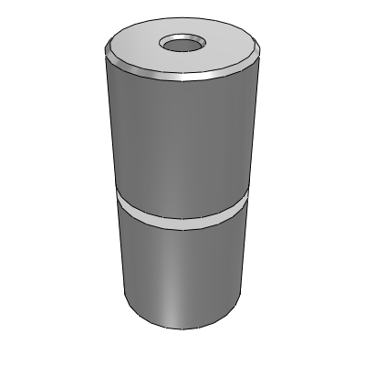 Cone positioning pin - external installation type