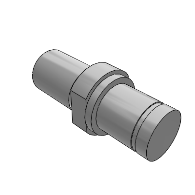 Cantilever pin external thread installation with snap ring groove step type