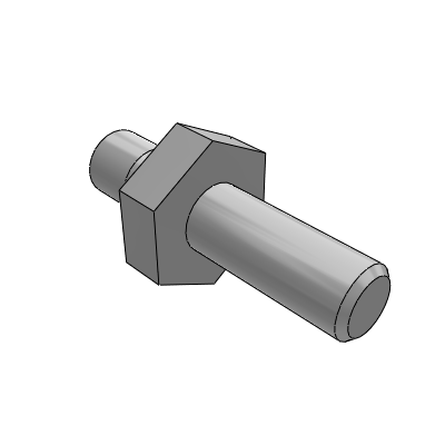 Cantilever pin external thread installation external thread hexagon type