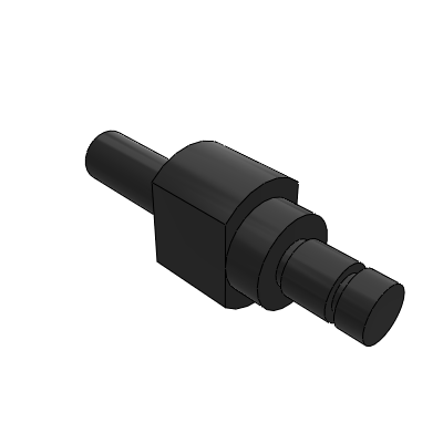 Cantilever pin embedded in external thread installation snap ring groove step standard type