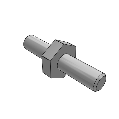 Cantilever pin embedded in external thread installation external thread hexagon