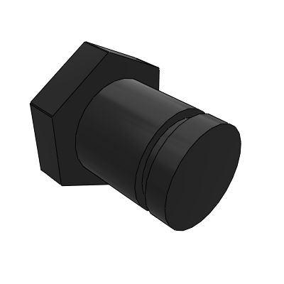 Cantilever pin bolt installation hexagonal with snap ring groove