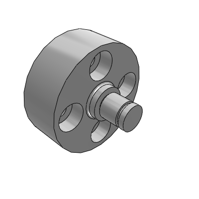 Cantilever pin flange snap ring groove type