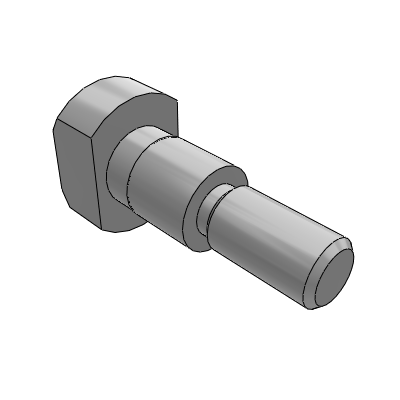 Hinge pin shoulder type L nut fixed type