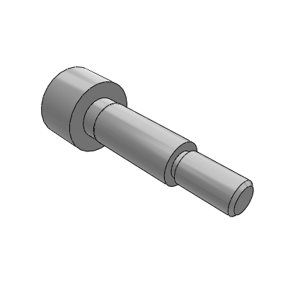 Hinge pin hexagon socket shoulder type L nut fixed type