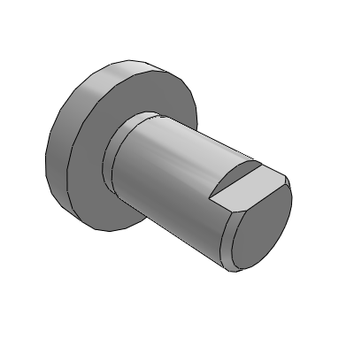 Hinge pin shoulder type stop screw fixed type