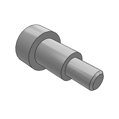 Step screw type for hinge pin fulcrum