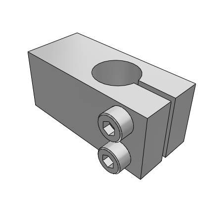Strut clamp, screw hole parallel, hole spacing selection type