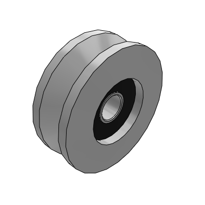 Guide wheel V-shape