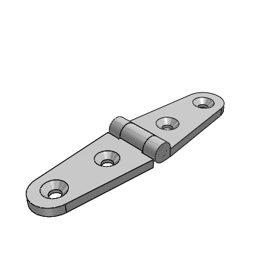 Stainless steel butterfly hinge - transverse type