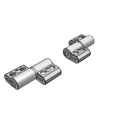 Flag type torque butterfly hinge - countersunk hole type - unidirectional damping type - closed/open type