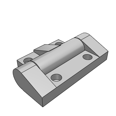 Embedded torque butterfly hinge - buffered damping type - closed/open type