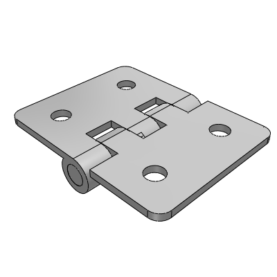 Spring hinge - adjustable type - through hole type