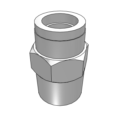 Precision type - Heat resistant quick connector - External hexagonal straight head/Internal hexagonal hole straight connector - External thread