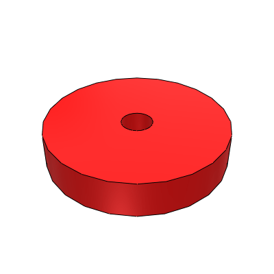 Polyurethane shock absorbing material - Countersunk hole type - Length specified type