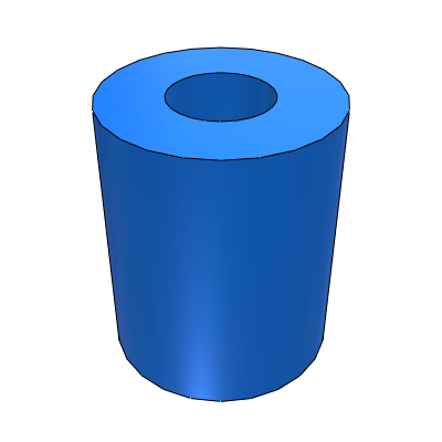 Polyurethane shock absorber material - sink hole type - fixed size type